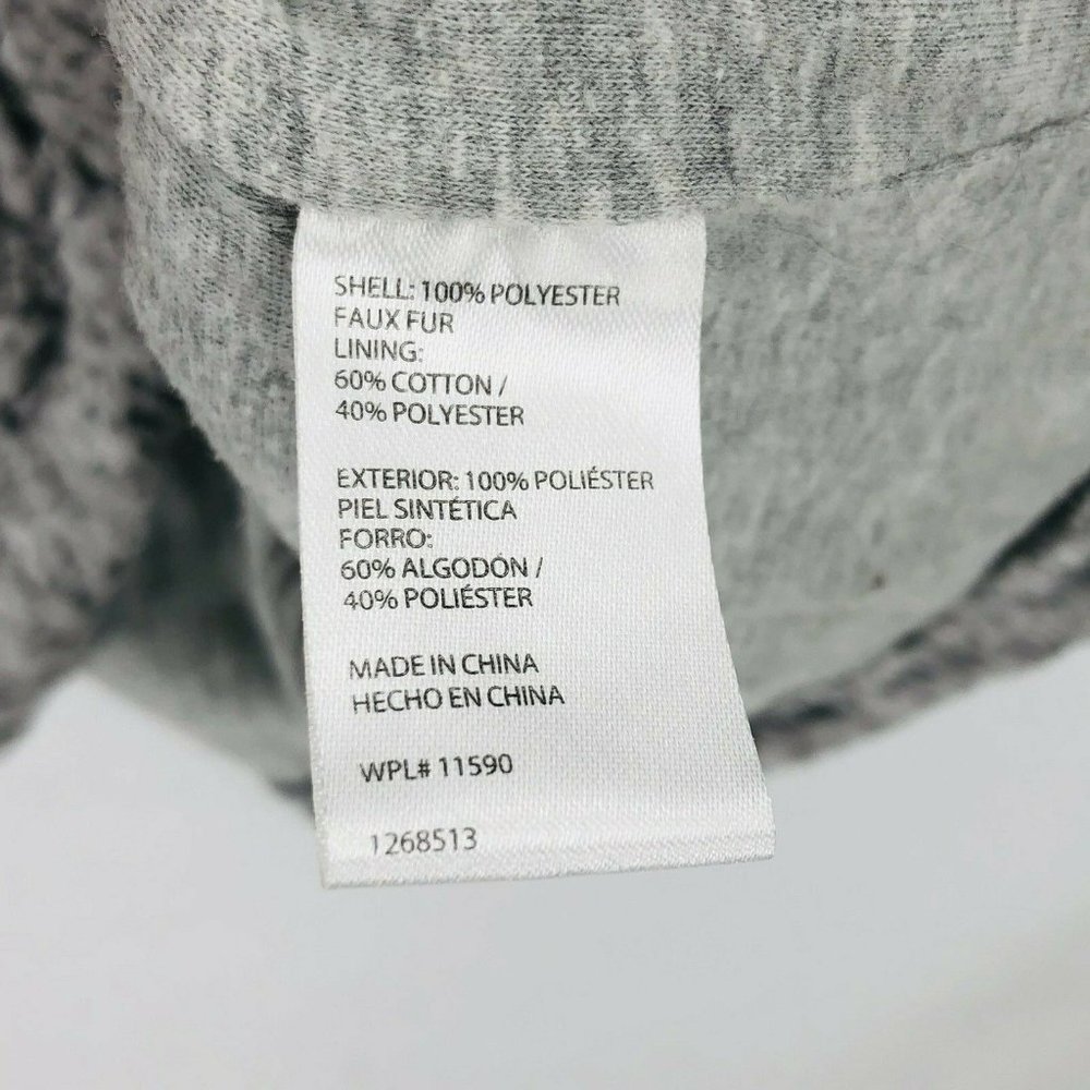 Weatherproof Vintage Womens Small Gray Faux Sherpa Fleece 1/4 Zip Pullover Lined - Picture 6 of 12